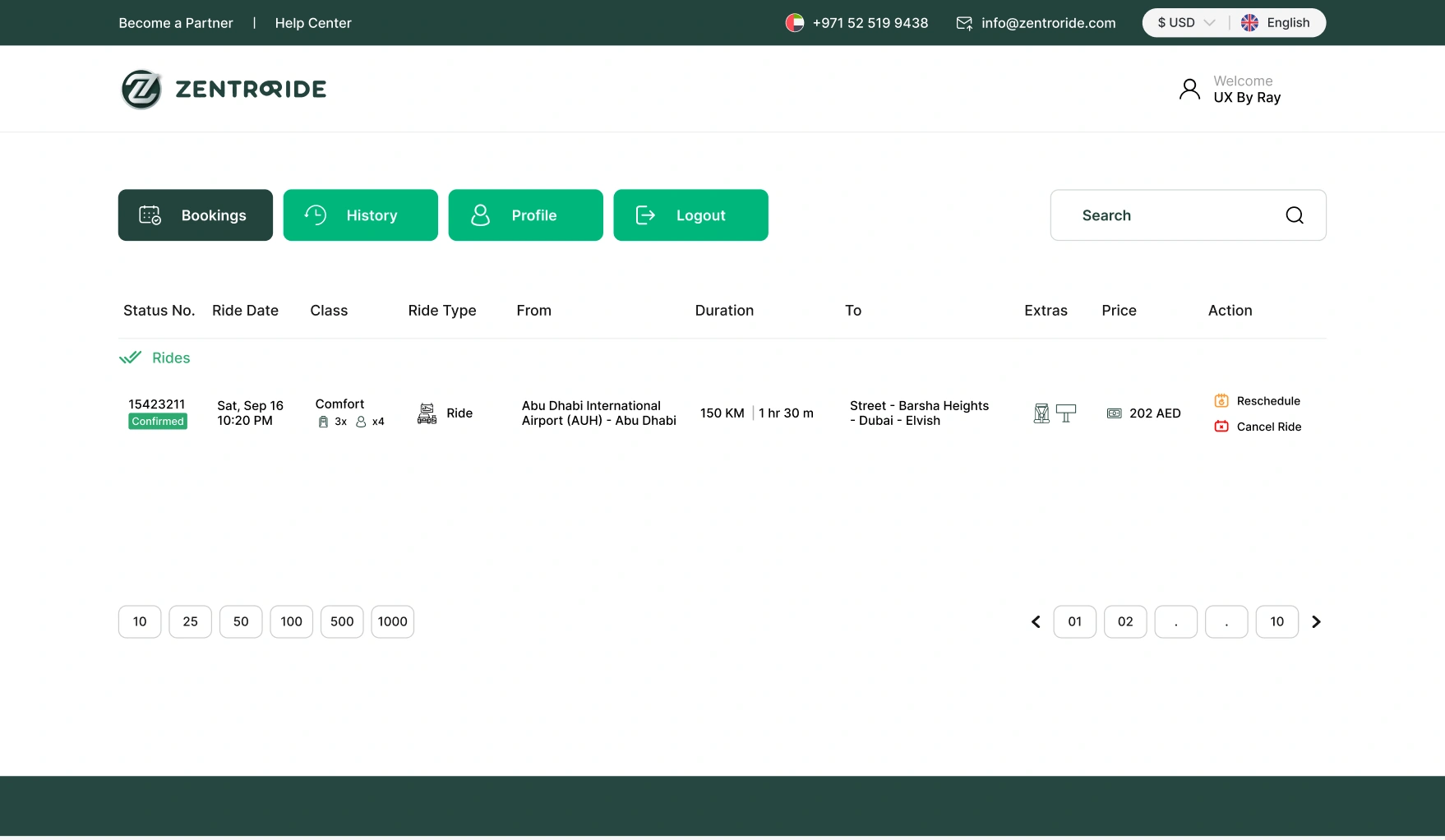 My bookings
